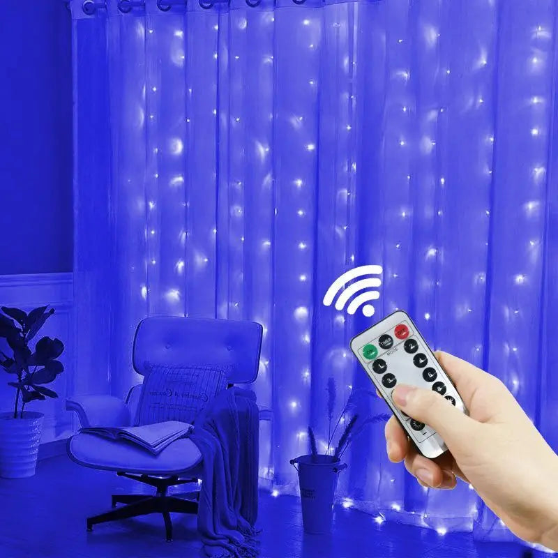USB Festoon LED String Light 8 Mode Remote Christmas Fairy Garland Curtain Light Decor For Home Holiday Decorative New Year Lamp