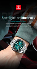 POEDAGAR Luxury Brand Men Clock Date Week Fashion Quartz Male Wristwatch Luminous Waterproof Stainless Steel Men's Watches Reloj