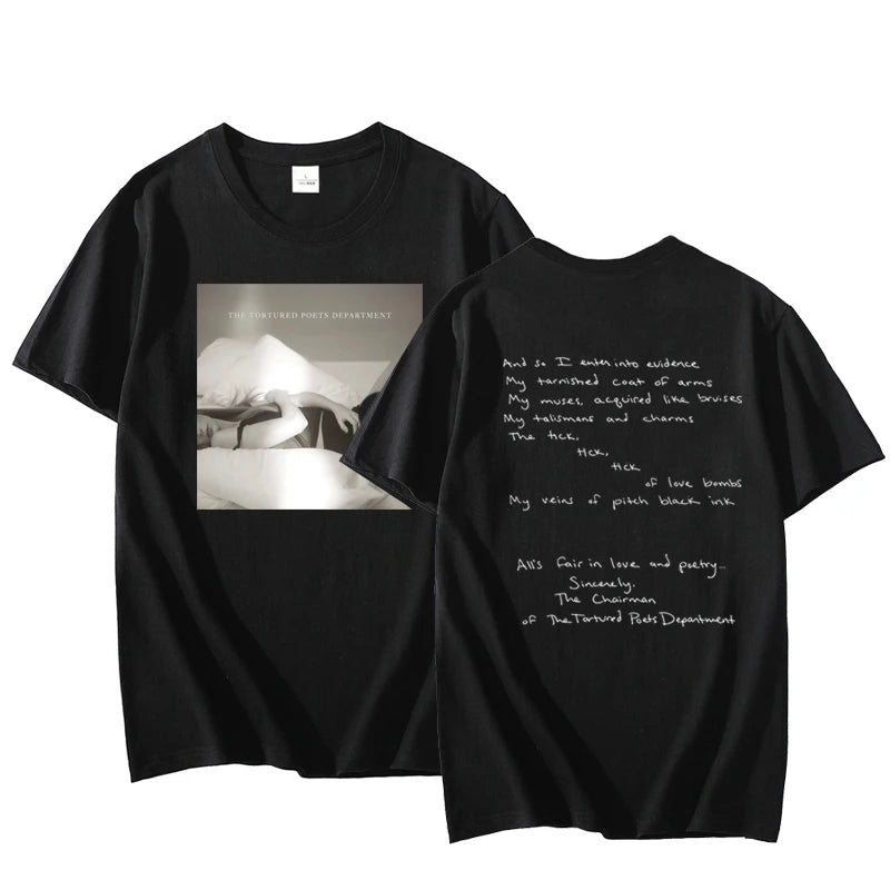 All’s Fair in Love and Poetry T-shirts The Tortured Poets Department April 19th Swifties Tshirt Causal Cotton Short Sleeve Tees