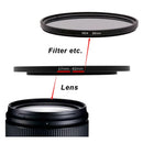 Camera Lens Filter Adapter Ring Step Up or Down Ring Metal for 55mm lens - 43 46 49 52 58 62 67 72 77 82mm UV ND CPL Lens Hood