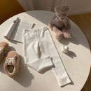 Children Cotton Leggings Girls Spring/Fall Pants Korean Solid Kids Fitting Long Pant Stretchy Tights Trousers Baby Bottoms Cloth