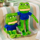 45cm Sad Frog Plush Toy Soft Stuffed Ugly Big Mouth Crying Expression Pepe Frog Dolls Funny Christmas Birthday Gifts