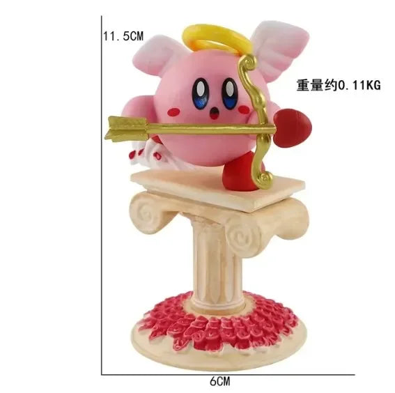 8pcs Anime Games Kirby Action Figures Toys Pink Cartoon Kawaii Kirby PVC Cute Figure Action Toy Christmas Gift for Children