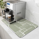 Coffee Machine Mat Rubber Backing Water-Absorbent Dish Drying Pad Kitchen Worktop Drainage Mat Home Decor