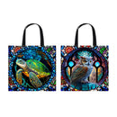 Cross Stitch Shopping Bag Embroidery Hoops DIY Single Shoulder Bag Animals Pattern Crafts Needle Thread Kits for Beginners