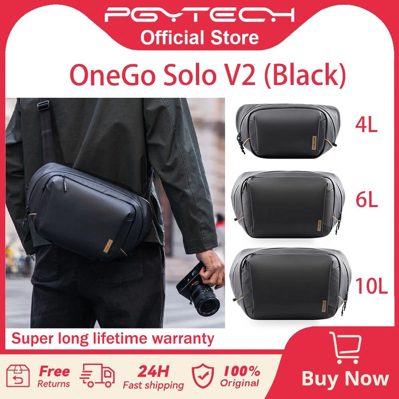 PGYTECH OneGo Solo V2 Camera Shoulder Bag 4L 6L 10L Crossbody Camera Sling Bag Outdoor Travel Bag For Sony /Canon/ Nikon