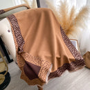 New Luxury Cashmere Plaid Leopard  Scarf Winter Women Pashmina Shawls Warm Blanket Wraps Female Thick Scarves Bufanda Scarves