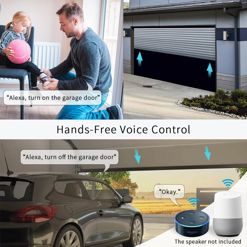 Tuya WiFi Smart Garage Door Opener Switch Sliding Gate Controller Work With Alexa Echo Google Home SmartLife APP Remote Control