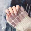 Semi Cured Gel Nails Art Stickers Fashion Solid Color Manicure Decal UV LED Lamp Need Gel Nail Decals Nail Sticker Decoration