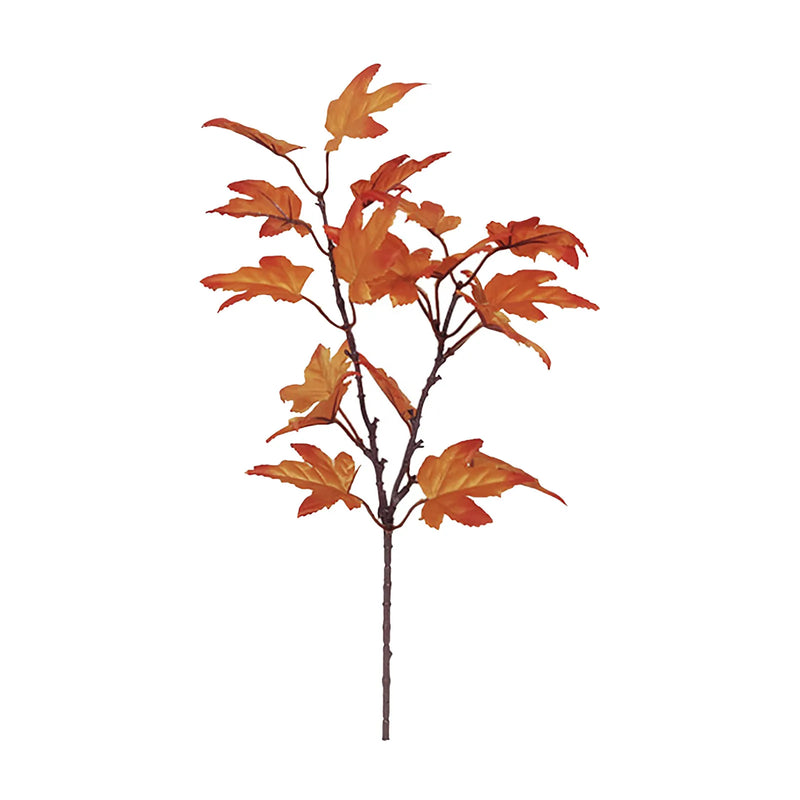 Artificial Leaves Kitchen Fall For Home Maple Stems Thanksgiving Leaves Outdoor Decor Branch Vase Flowers Artificial Tall