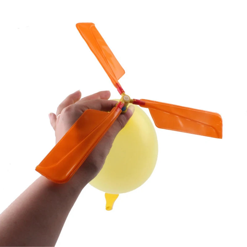 Fun Physics Experiment Homemade Balloon Helicopter DIY Material Home School Educational Kit Child Gift