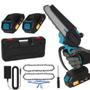 Mini Chainsaw 6 "with 1/2×21V battery, powerful electric small portable chainsaw with automatic oiler for easy pruning