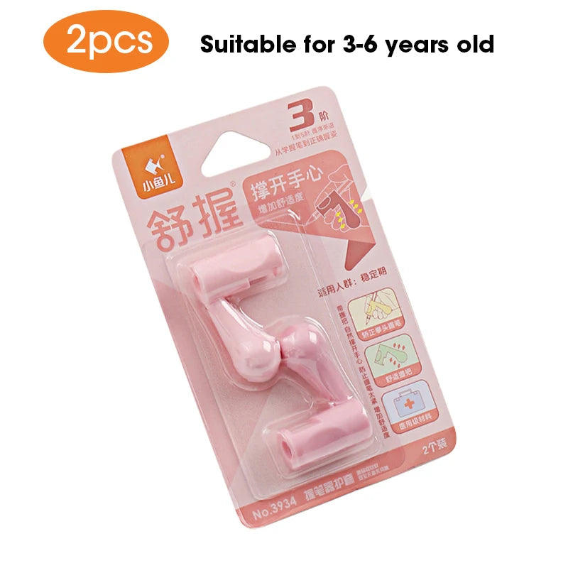 2-4Pcs/Set Soft Silicone Pencil Grasp for Kids Writing Training Posture Correction Learning Aid Stationery Set Beginner Tools