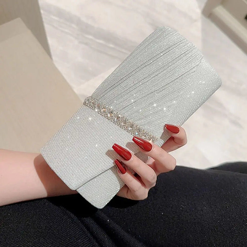 Fashion Ladies Luxury Sequins Clutches Evening Bags Glitter Banquet Handbags Women Chain Shoulder Bag Dinner Bag Wedding Party