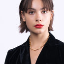 ENFASHION Punk Square Chain Necklaces For Women Gold Color Stainless Steel Goth Necklace Fashion Jewelry Christmas Collar P3159