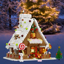 Christmas Tree and Decorations Santa Claus Sleigh Snowman Building Blocks Toys Suit with Light Kit for Children's Gifts