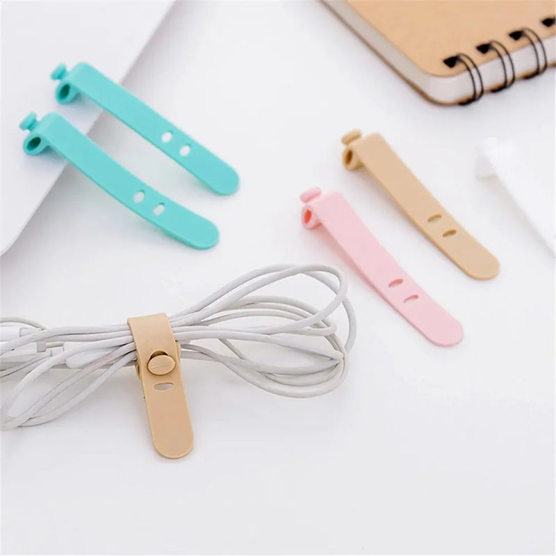 4pcs Usb Organizer Organizer Cables Desk Set Earphone Clip Charger Organizer Wire Data Line Holder Line Fixer Desk Accessories