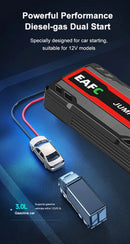 EAFC Jump Starter Power Bank 12V Booster for Car Start 600A Quick Charger Auto Starting Device Powerbank Device Petrol Diesel