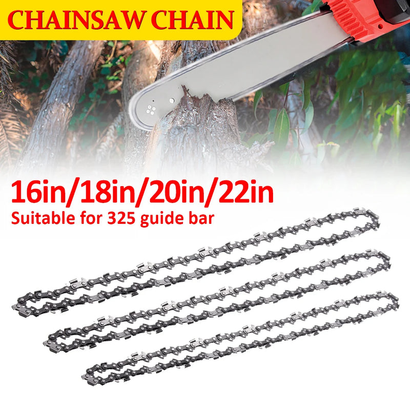 Steel Chainsaw Chain 16/18/20/22-inch 325 Pitch .058 Gauge 64/72/76/86 Drive Link For Electric Chainsaws Replacement Garden Tool