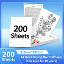 Phomemo Thermal Paper 50/80/110mm A4 Letter Size M08F M832 M834 M835 Printer Quick-dry Continuous Thermal Paper Documents Study