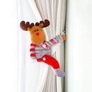 Christmas Curtain Buckle Decor Santa Claus Elk Snowman Cartoon Home Ornament Gift New Year Holiday Window Decoration Accessories