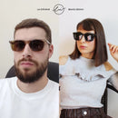 LM 2023 Polarized Sunglasses Men Women Fashion Square Shades Transparent Frame Ladies Travel UV400 Goggles Driving Sun Glasses