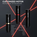 DM Kabelloses Tattoo-Maschinen-Set 4,0 mm Hub 1500 mAh Hochleistungsakku mit 5 ml Tattoo-Pigmenten Cartridge-Nadeln Farbnapf
