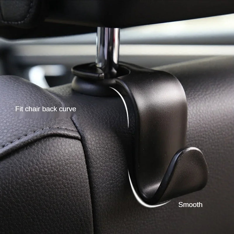 Universal Car Seat Hook Rear Interior Portable Hanging Bag Holder Storage Bag Wallet Cloth Decorative Ornaments Storage1/2/4Pcs