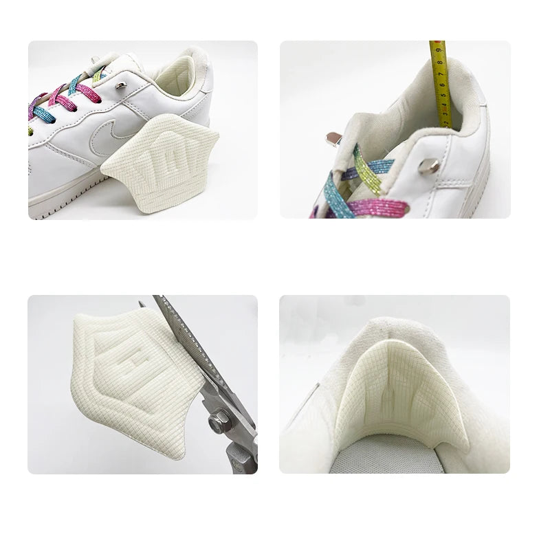 2pcs Insoles Heel Pads Adjustable Size Sport Shoes Back Sticker Antiwear Feet Pad Cushion Insole Heel