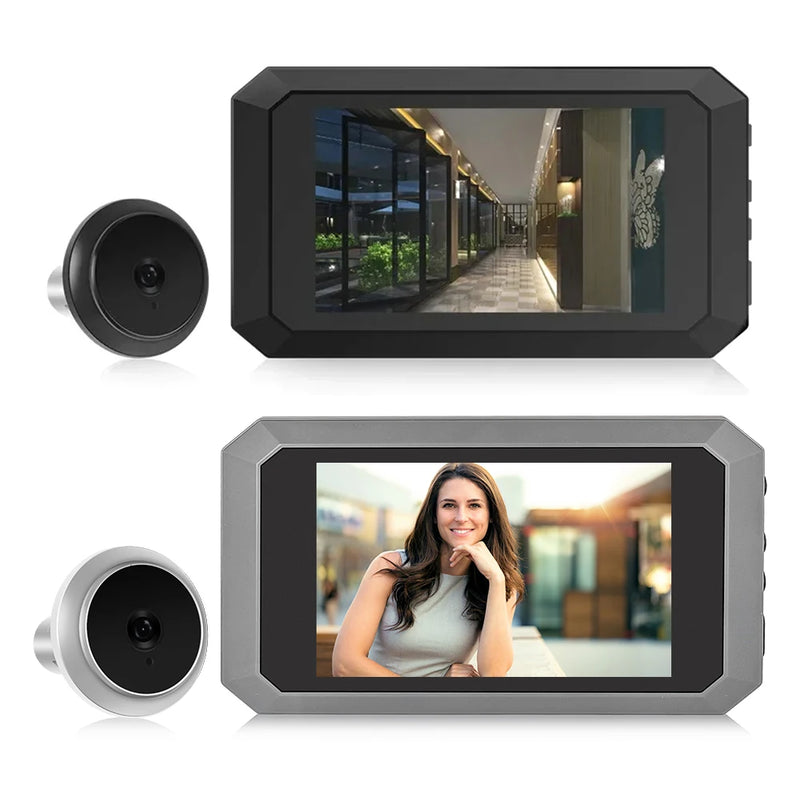 Safety Door Viewer Night Vision Video Digital Door Viewer Photo Recording Door Peephole Camera 1400mAh Build-in Lithium Battery
