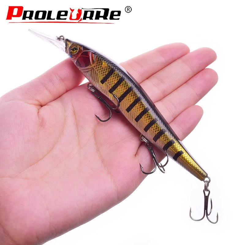 1pcs Minnow Fishing Lure 13.5cm 16g Laser Hard Plastic Pesca Wobbler Swimbaits Artificial Bait Crankbait Treble Hooks Tackle