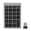 22Keys Numeric Keyboard 2.4G Wireless Mini Portable Ergonomic Design Digital Keyboard Numpad with USB Receiver for Office Laptop