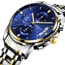 NIBOSI Uhr Herren Top Marke Luxus Blau Männer Datum Quarz Herrenuhren Wasserdichte Sportuhr Armbanduhr Relogio Masculino