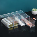 Sunglass Storage Box Acrylic Eyeglass Organizer Make-up Storage Drawer Tray 4-Layer Transparent Visual Sunglasses Case
