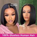 Wear And Go Glueless Wigs Human Hair Preplucked Closure Bob Wigs Human Hair Ready To Wear Straight Hd Lace Front Wigs For Women