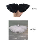 White Black Crafts Mini Feather Angel Wing 1/6 Doll 20cm Cotton Doll Decoration Party Birthday Gift Easter Valentines Day