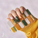 Semi Cured Gel Nails Art Stickers Fashion Solid Color Manicure Decal UV LED Lamp Need Gel Nail Decals Nail Sticker Decoration