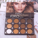 12 Farben Matte Kontur-Make-up-Palette Gesichts-Foundation Weiß Braun Damen-Kosmetik Leicht zu verblenden Dauerhaft Natürlicher Wasserdicht