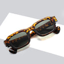 SO&EI Fashion Square Men Sunglasses Retro Rivets Women Yellow Blue Shades UV400 Sun Glasses