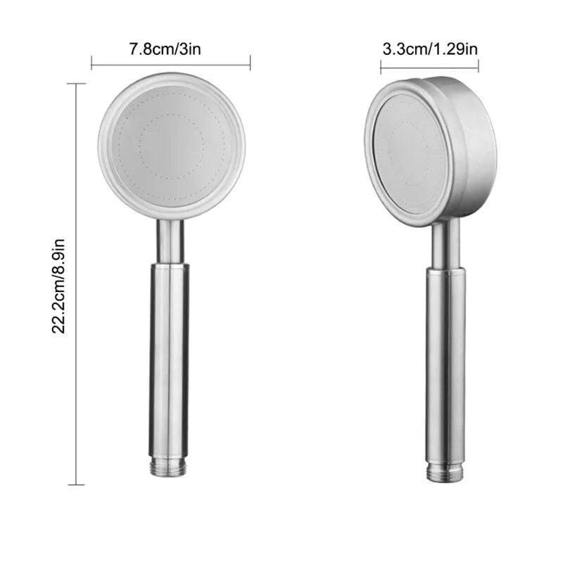 BAOKEMO Stainless Steel Bathroom Handheld Shower Head High Pressure Water Saving Sprayer Nozzle Supercharged Rainfall Modes