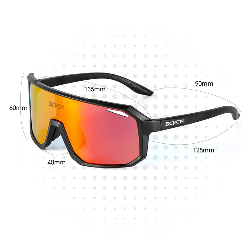 SCVCN New Cycling Running Glasses Bike for Men UV400 Outdoor Sports MTB Drving Sunglasses Women Road Bike Bicycle Goggles