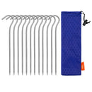 The Titan Peak | 3.0mm x 165mm Ultralight Titanium Alloy Tent Stakes