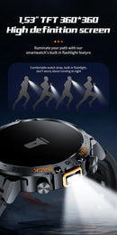 Original LIGE Smart Watch 1.53'' HD Screen Life Waterproof Sport Fitness Watches Flashlight New Men Smartwatch For Andriod IOS