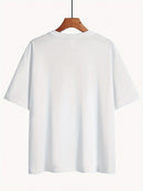 Lemon Print T-shirt, Short Sleeve Crew Neck Casual Top for Summer & Spring, Women's Clothing