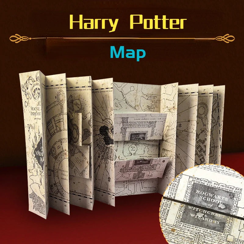 School of Magic Activity Point Harries Map Hogwarts College Cosplay Prop Potters Magic Treasure Hunt Halloween Birthday Gift Map