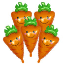 5pcs Easter Cute Rabbit Balloons White Bunny Shaped Balloons Happy Easter Foil Balloons for Easter Party Decors Kids Birthday