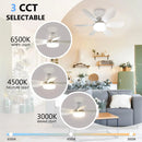 LED 40W Socket Ceiling Fan with Light, 20.5in Screw Ceiling Fans with Lights with Remote, For Bedroom/Garage/Kitchen