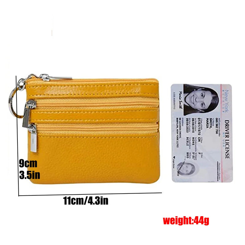 Women Wallet Genuine Leather Coin Purse Zipper Wallet For Women Credit Card Holder