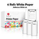 Phomemo 3 Rolls Self-adhesive Transparent Sticker Thermal Paper for T02 M02X Label Sticky DIY Photo Texts Study Notes Printing