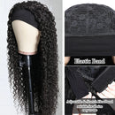 Curly Brazilian Human Hair Headband Wig Kinky Curly Machine Made Wigs For Black Women 180% Density Wigs With Head Band